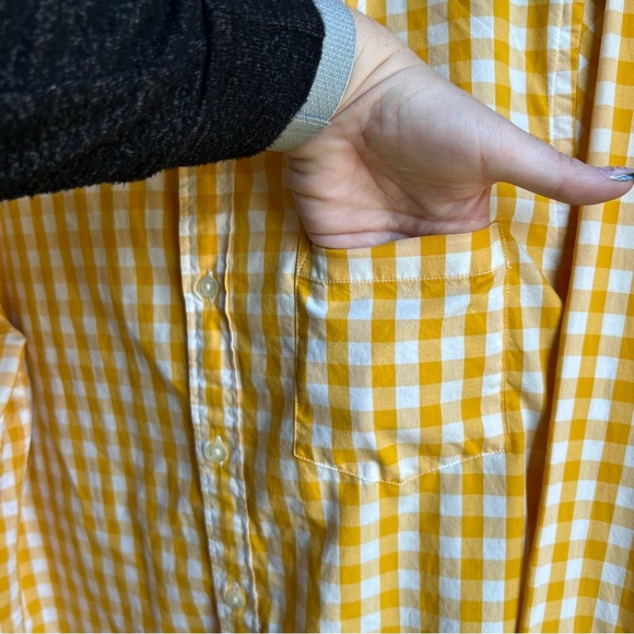 J. Crew Yellow Checkered Men's Shirt - Picture 4 of 9